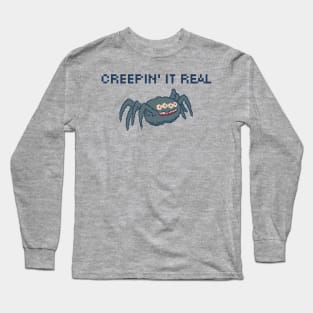 Creepin' It Real - Halloween 8 Bit Pixel Art Long Sleeve T-Shirt